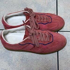 ALOHAS Mauve Suede Sneakers with Blue Trim